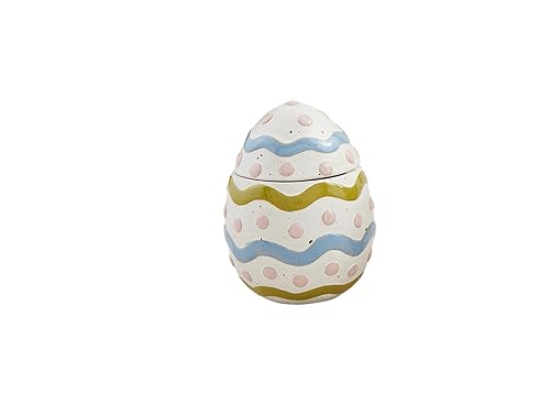 Mud Pie Egg Easter Canister; Approx 6" x 3 3/4"