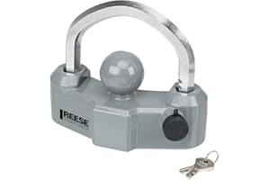Reese Towpower 7088300 Trailer Coupler Lock, Universal Fit, Heavy Duty, Designed to fit 1-7/8-in, 2-in, and 2-5/16-in couplers.