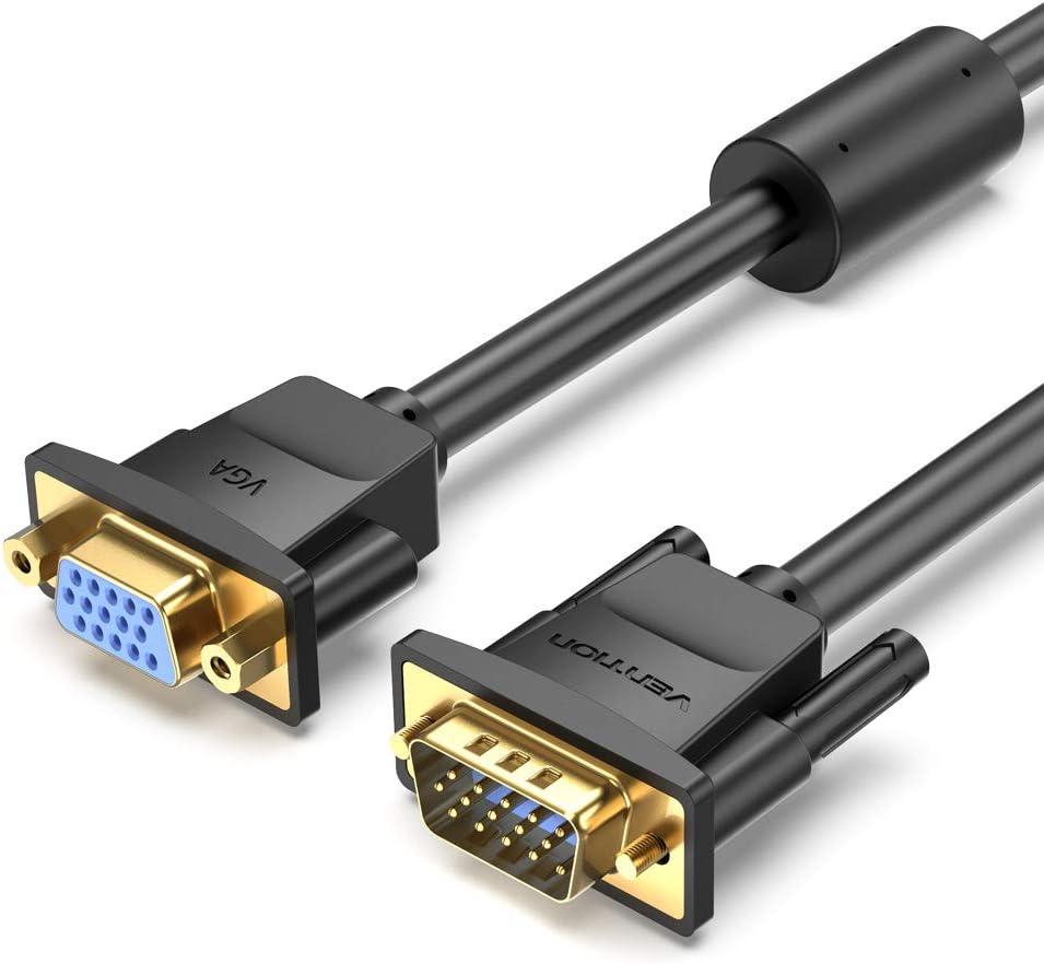 VENTION VGA Extension Cable SVGA Male to Female, Gold Amazon.co.uk