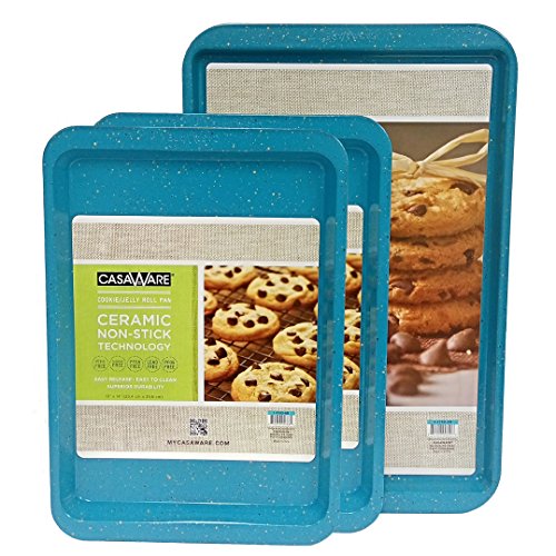 casaWare 3pc MultiSize Cookie Sheet/Jelly Roll Pan Set The Home