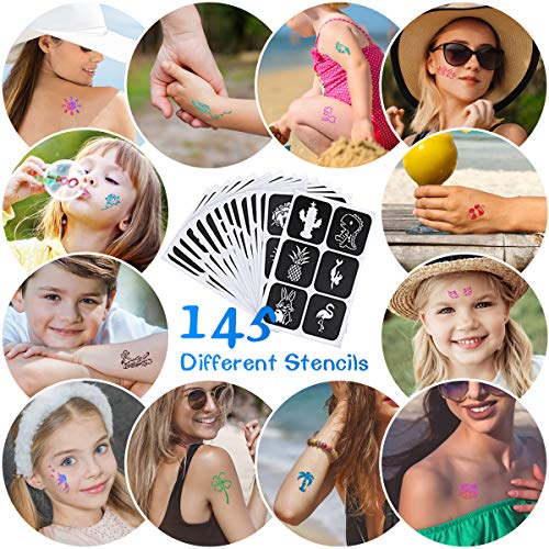 Glitter Tattoo Set GLAMADOR Temporary Tattoo Kit30 Large Glitter