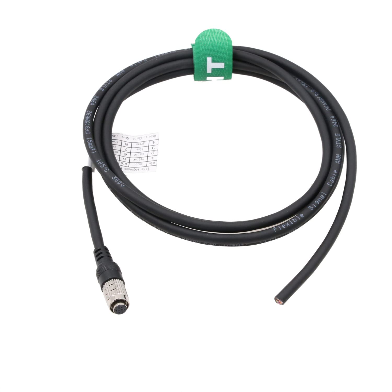HangTon GPIO Circular Hirose 8 Pin Female HRS 25-7TP-8S to Open End Flying Cable Bare Wire for Point Grey Flea3 FLIR DAHENG Imaging CCD GIGE Industrial Camera (3)