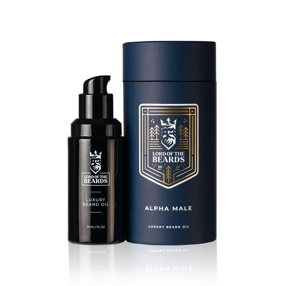 LORD OF THE BEARDS Premium Beard Oil for Men - Fusion of Citrus Neroli and Honey Scented, Alpha Male – Premium Beard Care with Organic Argan, Jojoba, Coconut Oils – Beard Growth Oil - 30 ml — image 1