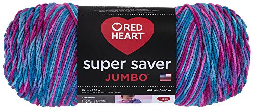 Red Heart  Super Saver Jumbo Yarn, Bonbon Print