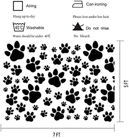 コットン背景幕 コットン背景幕 フォトスタジオ小道具 誕生日パーティー 装飾用品 B07vss8blz 無地 ピュアホワイト背景 おもちゃ カートゥーンドッグフットプリント 食品 飲料 お酒 Wqfs009 ベビーシャワー 100 品質保証 7x5フィート 正規品送料無料 新作製品 世界