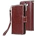 LG G3 Case, LG G3 Flip Case - E LV LG G3 Deluxe PU Leather Folio Wallet Full Body Protection Case Cover for LG G3 with 1 Stylus - Brown