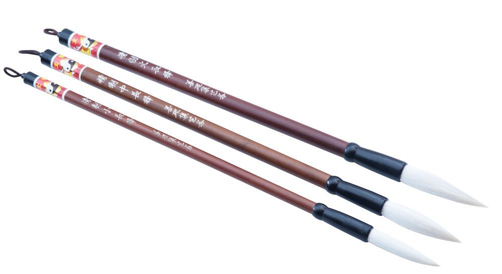 Photo 1 of Easyou Hu Brush Chinese Brush for Beginner Students Calligraphy and Drawing Pure Goat Hair jzcf L+M+S