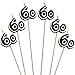 amscan The Party Continuous 60th Birthday Party Molded Candle on a Stick Decoration, Pack of 6, Multi, 9 1/2