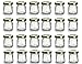 PremiumVials 24 pcs, 1 oz Mini Glass HONEY Jars for Jam, Honey, Wedding Favors, Shower Favors, Baby Foods, DIY Magnetic Spice Jars (24, 1 oz Honey w/Gold Lids)