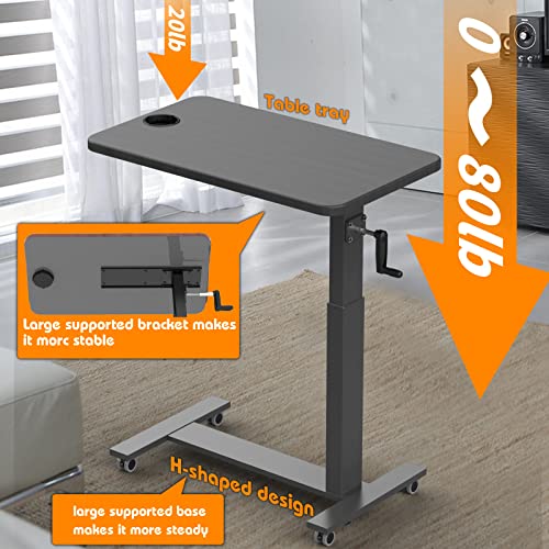 Balee Adjustable Overbed Table And Hospital Bed Table On Wheels Mobile