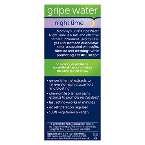 MOMMY’S BLISS GRIPE WATER NIGHT TIME, 4 FLUID OUNCE