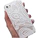 ACEFAST INC Floral Paisley Flower Plastic Case, White