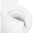 Vive Toilet Seat Riser for Seniors - Universal Fit - Raised Toilet Seat Cushion with High-Density Foam for Elongated & Standard - Firm Handle, Cushioned & Padded - Elevated Medical Handicap Lifter