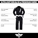 Elite Sports IBJJF Ultra Light BJJ Brazilian Jiu Jitsu Gi for Kids with Preshrunk Fabric and Free Belt, Black