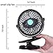 sanipoe Clip on USB Desk Fan, 4400mAh Rechargeable Battery Operated Table Fan Adjustable Speeds Mini Portable Desktop Fan, Best for Baby Stroller, Car, Gym, Office, Outdoor, Travel, Camping
