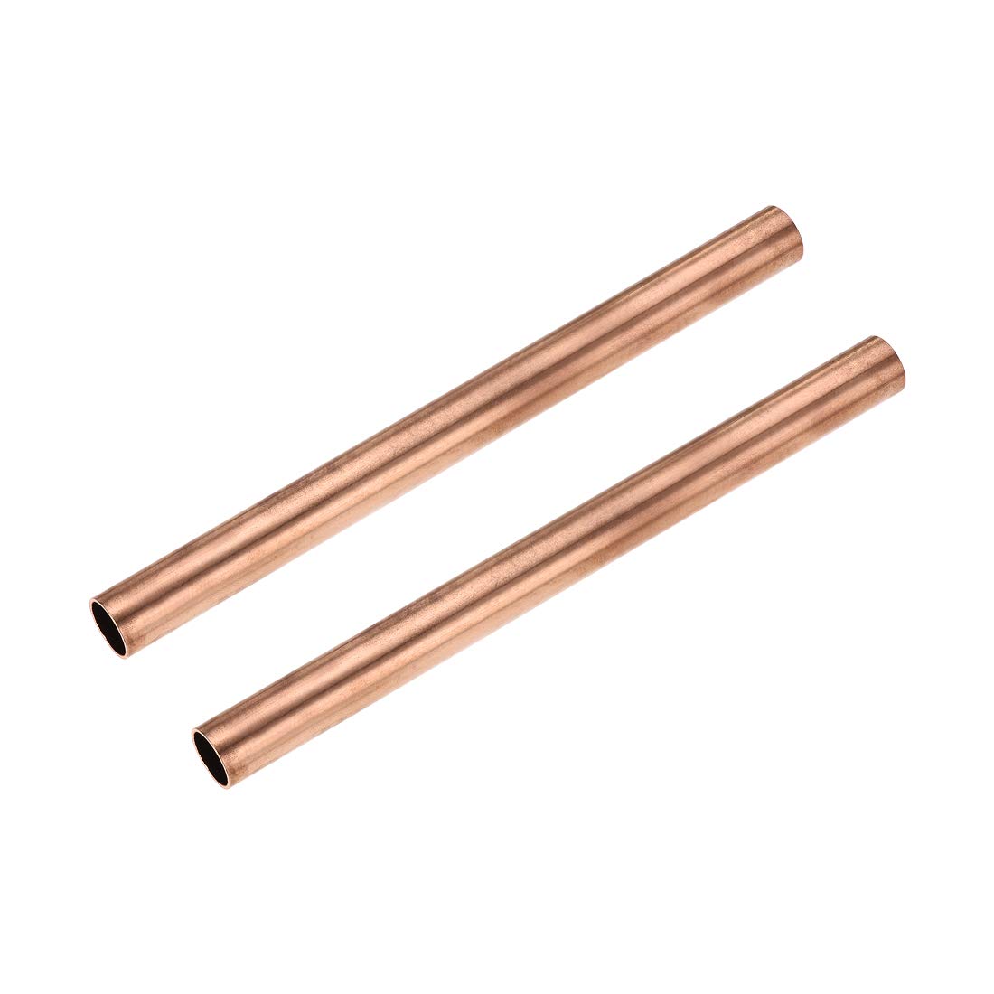 sourcing map Copper Round Tube, 16mm OD 1mm Wall Thickness 200mm Length Straight Pipe Tubing 2 Pcs