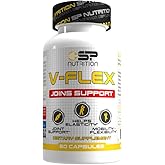 SP Nutrition V-Flex – Advanced Joint Support Supplement with Glucosamine, Chondroitin, MSM, Collagen & Hyaluronic Acid – Supports Mobility & Flexibility – 120 Capsules