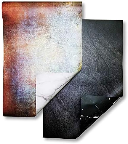 33x22Inch 2-in-1 Food Photography Background 2PCS(4patterns) Paper for Photographers, Foodies, Gourmet Bloggers, Cosmetic Sellers, Online Stores Product Photography, Ins Photos and More (DP0324)