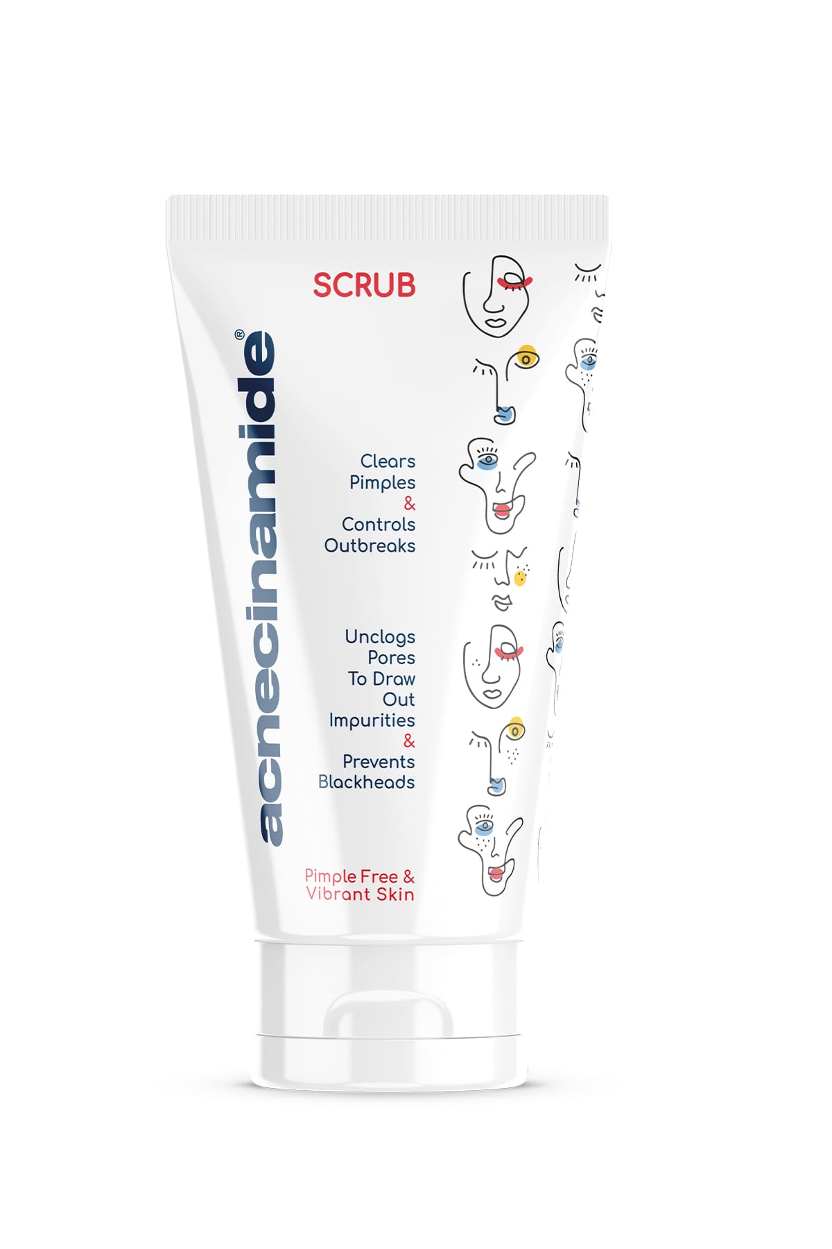 Acnecinamide Peeling Scrub, 150 mL, Daily Use For All Skin Types, Gently Exfoliates Dead Skin Cells, Clears Impurities, Blackheads, Unclogs Pores