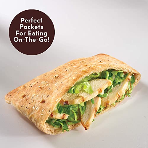 Toufayan Bakery, Whole Wheat Smart Pockets Pita Bread, Low Sodium, Low
