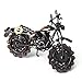 Signstek Vintage Handcrafted Iron Motorbike Model with Chainwheel as Collectible Art Sculpture for Motorcycle Lovers, Bronze Tone Metal