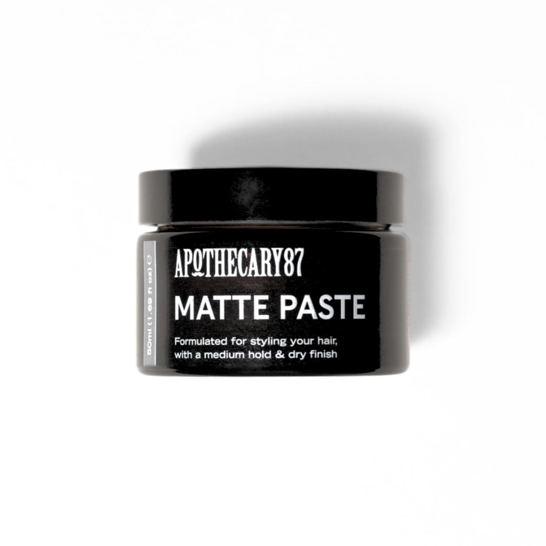 Apothecary 87 Matte Paste | Premium Formulation | Matte Finish, Medium Hold, Light Weight | Creates Volume, Texture & Hold | All Hair Types | Hair Styling Paste (Original)