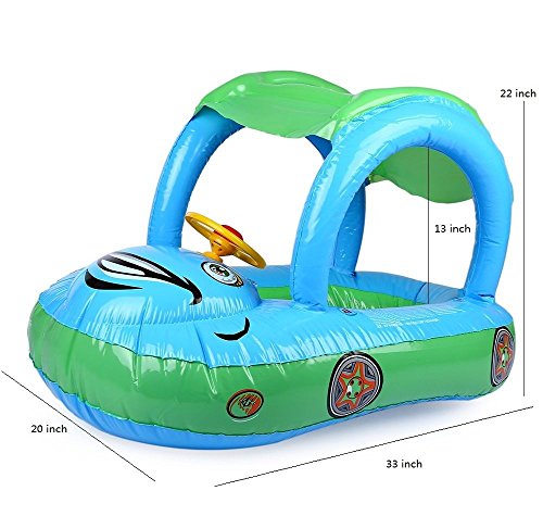 image for SUPOW(TM) Blue Cartoon Car Swim Float Seat Boat Pool Ring Seat With Su