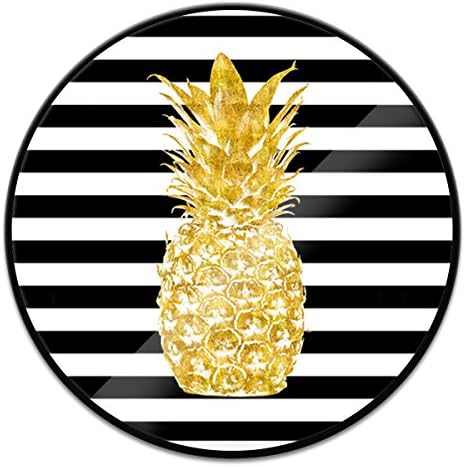 Premium Mounts and Stand, Expanding Stand Pop Grip Mount Sockets for iPhone,Smartphones and Tablets - Gold Pineapple