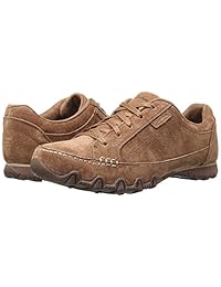 Skechers tenis de moda con cordones para mujer, ideales para andar en bicicleta.