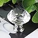 Yazer 10PCS Diamond Shape Crystal Glass 30mm Drawer Knob Pull Handle Used for Drawer Wardrobe Cabinet Cupboard