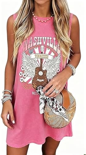 pink graphic t shirt dress Barbie Womens Oversized T-Shirt Dress | Ladies California Vibes Doll Short Sleeve Summer Outfit