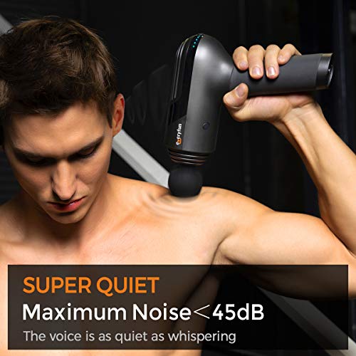 Everyfun Massage Gun Deep Tissue, Muscle Massager Gun, Handheld Electric Percussion Massager for Athletes, Super Quiet Powerful 3200mAh LG Battery 10H Working Time