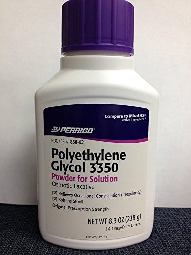 Perrigo Polyethylene Glycol 3350 8.3 Oz (238gm) Powder (Compare to Miralax) (6 Pack)