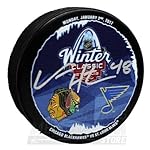 Vincent Hinostroza Chicago Blackhawks Sign Autograph 2017 Winter Classic Puck