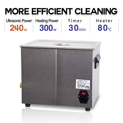 Ultrasonic Carburetor Cleaner 10L, ONEZILI High Power 240W Ultrasonic