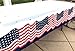 3 Pack Plastic Table Cover 4th of July Independence Day Memorial Day Tablecloth Stars and Stripes Patriotic Party Table Cover Celebrate Red White and Blue 108