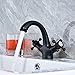 Rozin Deck Mounted Bathroom Basin Faucet 2 Knobs Single Hole Vanity Sink Mixer Tap Oil Rubbed Bronze