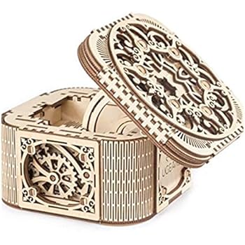UGears Mechanical Models 3-D Wooden Puzzle - Mechanical Treasure Box 