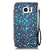 Galaxy S7 Edge Case, Firefish [Card Slots] [Kickstand] Flip Folio Wallet Case Synthetic Leather Shell Scratch Resistant Protective Cover for Samsung Galaxy S7 Edge-Starry