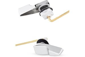 ANJOES Front Mount Toilet Tank Lever Kit, Toilet Trip Lever Compatible with American Standard/Mansifield, Toilet Flusher Replacement with Flapper Chain, Universal Fit, Chrome