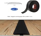 Zayejod 2M Laminate Threshold Transition Strip PVC Door Bar Black 5cm view 2