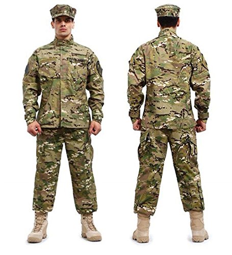 Noga Camouflage Suit Combat Bdu Uniform Military Uniform Bdu Hunting Suit Wargame Paintball Coat+pants (CP CAMO, L)
