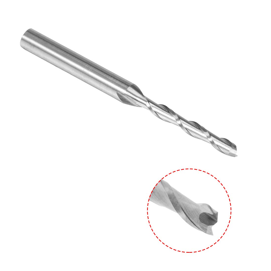 sourcingmap 1/8" Shank 2.0mm x 15mm Carbide End Mill CNC Router Bits 2 Flute Milling Bit for Acrylic PVC MDF Wood - Image 3