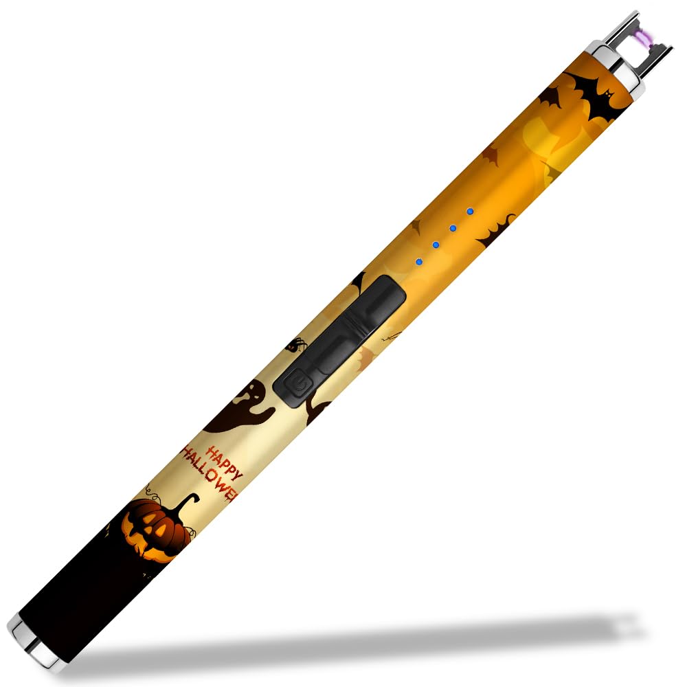 Photo 1 of SUPRUS Electric Candle Lighter USB Type C Rechargeable Lighter with Upgraded LED Battery Display Safety Switch Flameless Plasma Windproof for Candle Cooking BBQs Fireworks (Halloween)