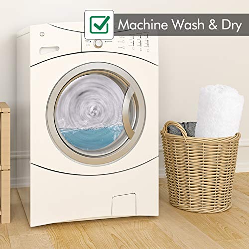 KMAT Bathroom Rugs Bath Mat 32" x 47",Large Soft Shaggy White