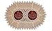 Simhomsen Vintage Look Burgundy Lace Table Placemats Doilies Set of 6, Oval 12 × 18 inch, Customer Order