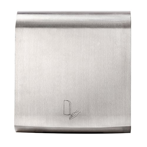 TCBunny Super Quiet Automatic Electric Hand Dryer Commercial High Speed 95m/s, Silver, Instant Heat & Dry