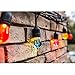 Outdoor String Lights LED 48 Feet Advanced Weatherproof Design Connectable String of Light,15 Acrylic Color Heavy Duty Hanging Socket -E26 for Porch Patio Garden Backyard