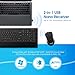 VicTsing Ultra-thin Wireless Keyboard and Mouse Combo with Palm Rest, 2.4GHz Connectivity, Long Battery Life - Black