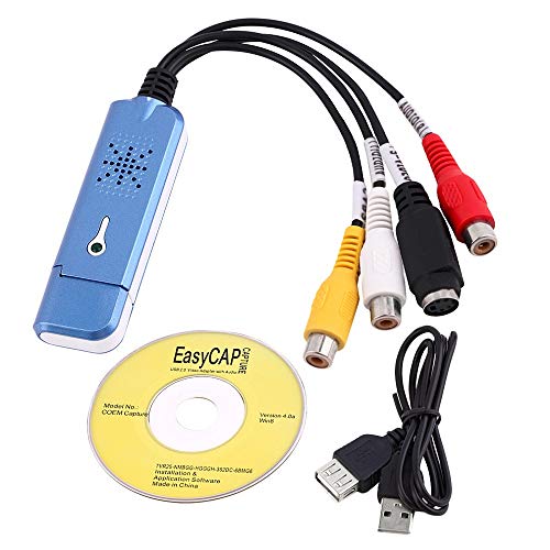 USB 2.0 Video Capture Card Converter Audio Video Grabber Adapter TV Tuner for Computer Win XP 7 8 10 NTSC PAL